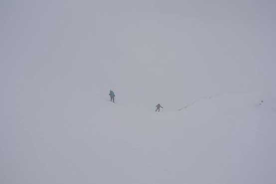 Ben and I following up. Note the white-out conditions...