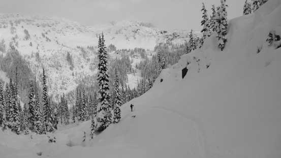 Ben following up the outflow drainage