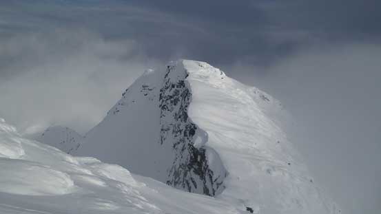 The true summit looks intimidating