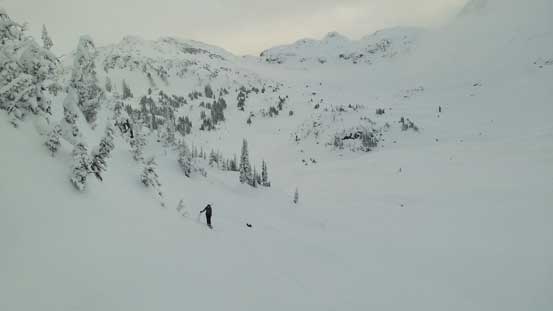 Steep switchbacks up the slopes