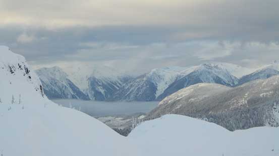 Some peaks east of Garibaldi Park showed up