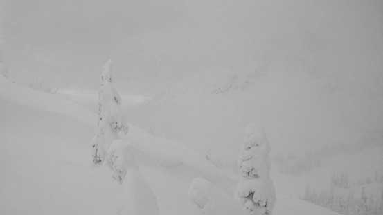 White-out conditions made some interesting navigation... 