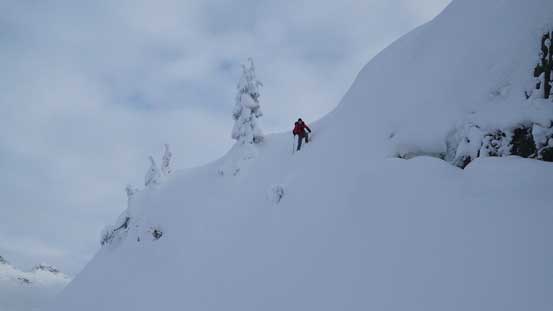 We ended up having to descend this super steep roll... 