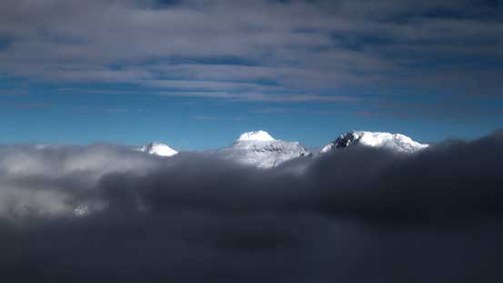 Meditation Mountain poking out (center)