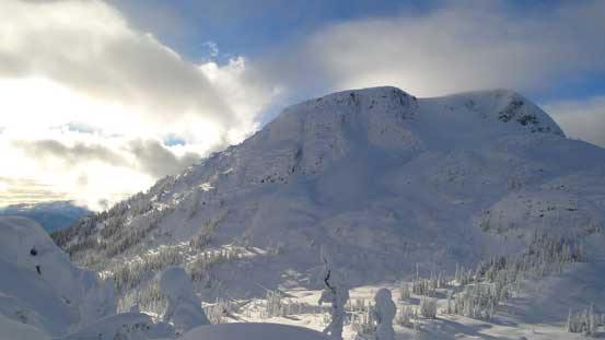 Looking back at Shields Peak