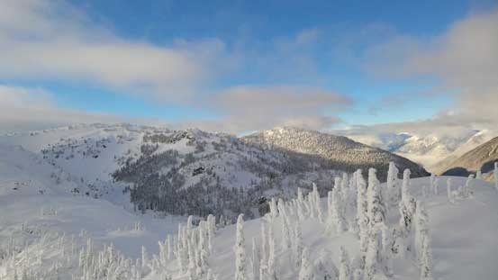 A view of Haven Peak (L) and Beacon Mountain (R) - objectives for the next day