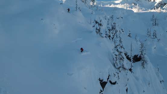 Alan dropping in a steep line