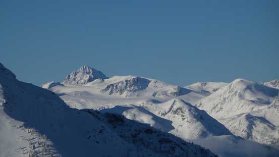Wedge Mountain looms behind impressively