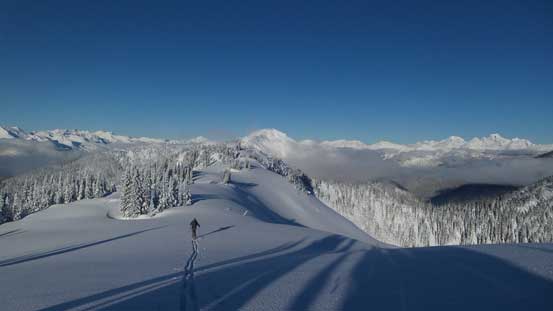 Leaving the summit of Haven Peak and down along the ridge