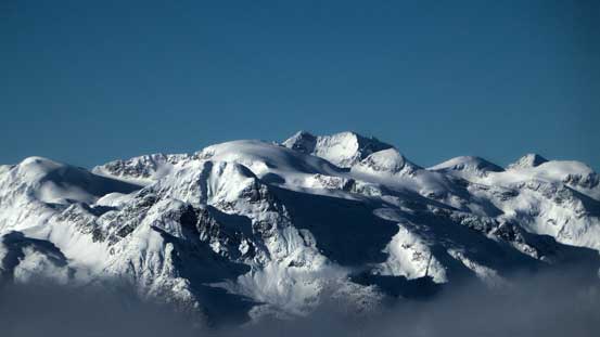 Mt. Weart pokes from behind