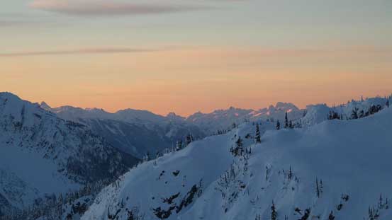 Alpenglow on McBride Range peaks