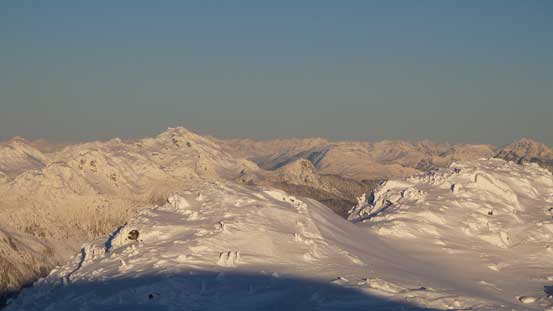 And, looking northwards into a sea of peaks