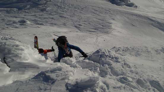 That short scrambling step