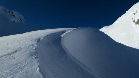 Nicely formed snow arete