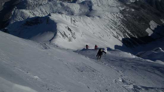 Bootpacking up the SE Ridge