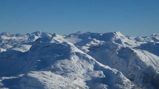 Mt. Skook Jim is that glaciated peak; Petlushkwohap and Skihist on the far left