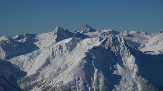 Another view of Mt. James Turner, Wedge Mountain and Gunsight Peak
