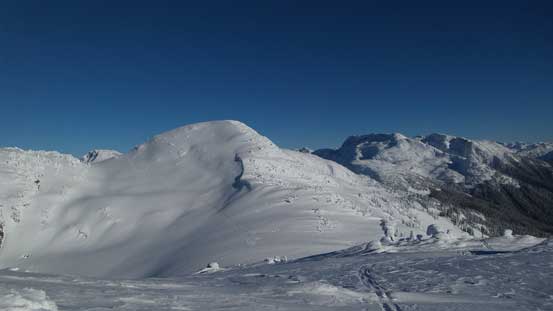 Famine Mountain ahead. We wouldn't go back up there on the return
