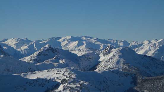 Looking towards the endless peaks by Spearhead Range