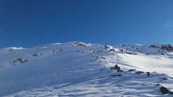 Looking ahead to the ridge we were going to ascend