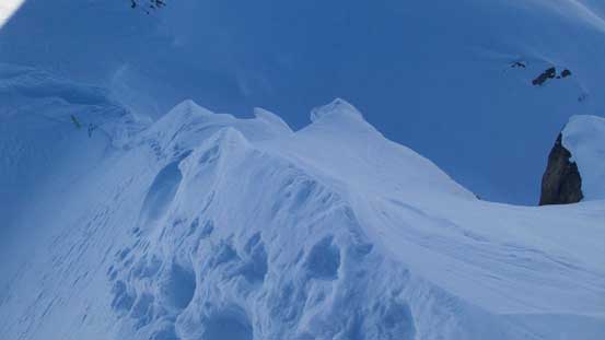 The ridge that we'd going to down-climb