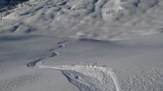 Great skiing down the pristine terrain