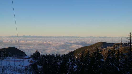 Not far up we got to see the lowlands fog looking back