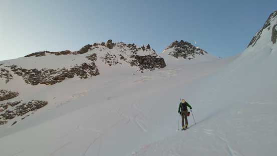 Ascending onto the Anniversary Glacier