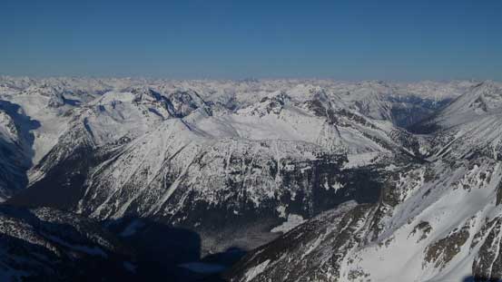 Another view of Cayoosh Mountain in the foreground - another day-trip on skis