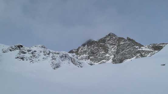 Joffre Peak as seen from the lower Anniversary Glacier
