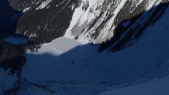 Could see Joffre Lakes way down there.