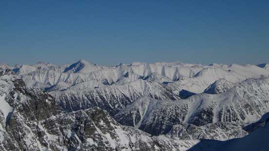That big peak on left skyline is Elusive Peak.