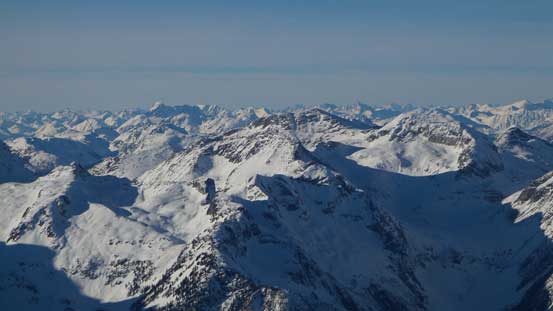 Mt. Oleg and Mt. Olds in the Place Glacier Group
