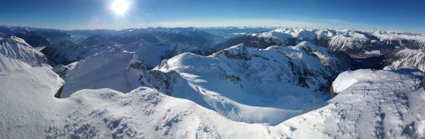 Another panorama from the summit. Click to view large size.