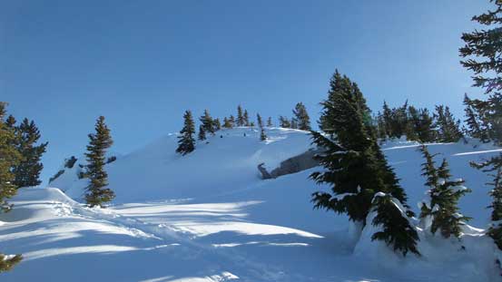 The typical terrain on the NW Ridge