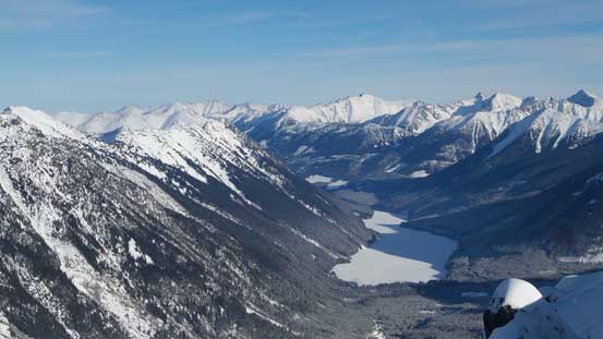 Looking down at Duffey Lake