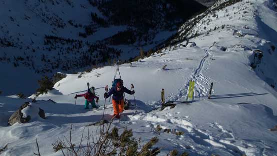 Another group was still going up. 