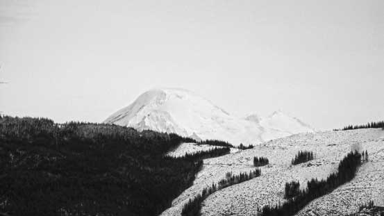 The only view of Mt. Baker that we got