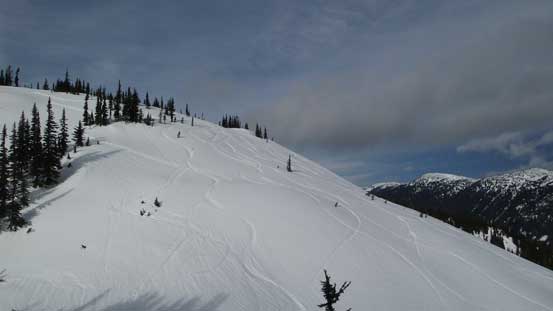 The steep slope ahead