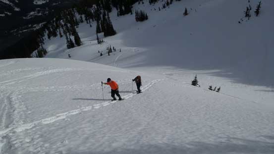 Then, up the steep slope on true summit