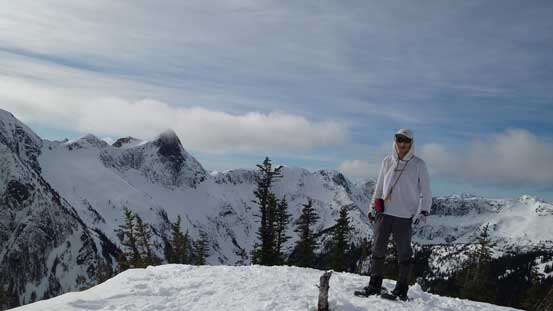 Me on the false summit with Zopkios Ridge behind