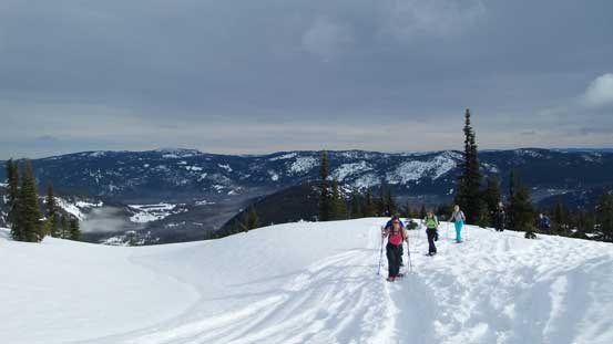 Another group of snowshoeers on their way up