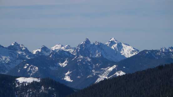 The impressive Gunn Peak along Highway 2 corridor