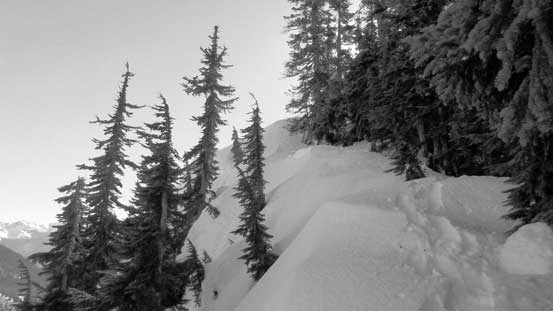 This section of Union Peak's north ridge is a bit narrow