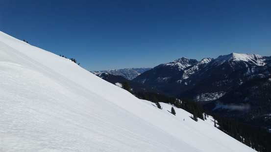 Looking across the south face