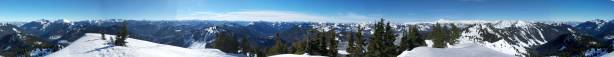Summit Panorama from Jove Peak. Click to view large size.