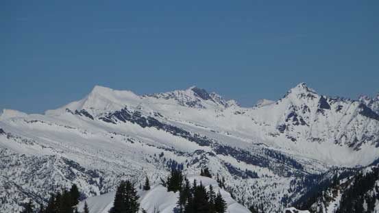 Clark Mountain (L) and Mt. David (R)