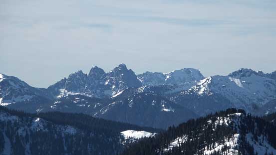 The iconic Baring Mountain (L) is one of the "steepest" in Washington. Behind is another icon - Mt. Index