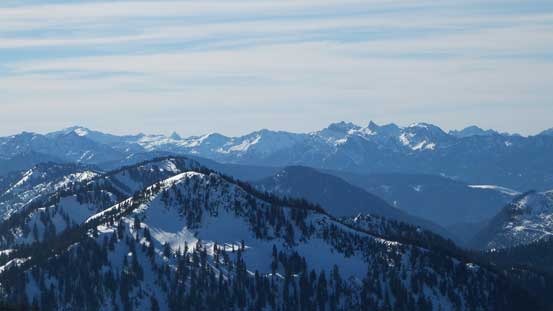 Looking south over Mt. McCausland (foreground) towards peaks such as Malachite Peak