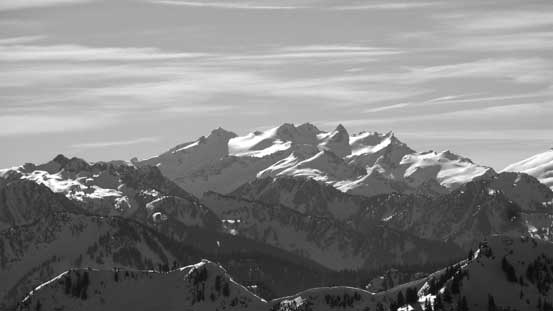 Mt. Danial in the beautiful Alpine Lakes area is very recognizable from north
